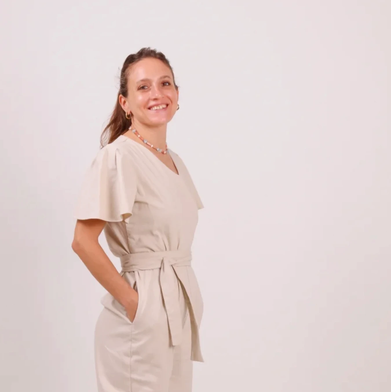 Linen overalls